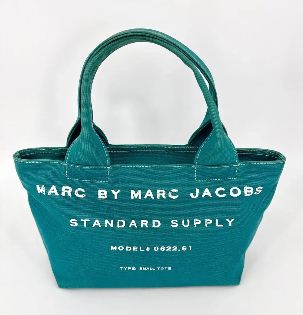 Marc by Marc Jacobs Standard Supply Teal Canvas Small Tote Bag 0622.61